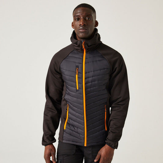 Regatta jacket TRA549 Large L Black orange pop Navigate Silver