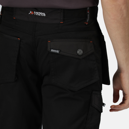 Regatta trousers work 34R TRJ387 Black Incursion Bronze